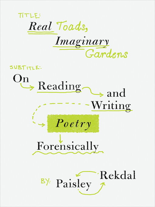 Title details for Real Toads, Imaginary Gardens by Paisley Rekdal - Wait list